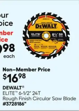 Lowe's ELITE 6-1/2 24T Rough Finish Circular Saw Blade offer