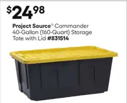 Lowe's Commander 40-Gallon (160-Quart) Storage Tote with Lid offer