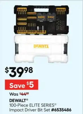 Lowe's 100-Piece ELITE SERIES Impact Driver Bit Set offer