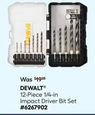 Lowe's 12-Piece 1/4-in Impact Driver Bit Set offer