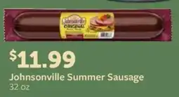Fareway Johnsonville Summer Sausage offer