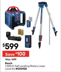 Lowe's 1,000-ft Self-Leveling Rotary Laser Level Kit offer