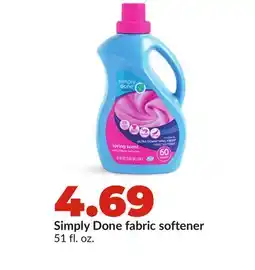 Hy-Vee Simply Done fabric softener offer