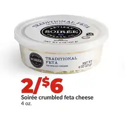 Hy-Vee Soirée crumbled feta cheese offer