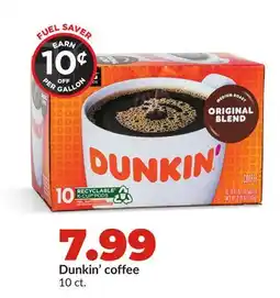 Hy-Vee Dunkin' coffee offer