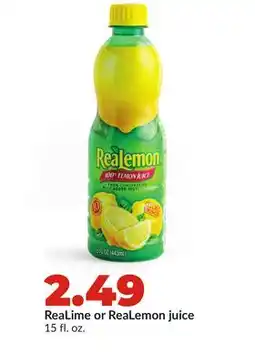 Hy-Vee ReaLime or ReaLemon juice offer