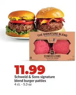 Hy-Vee Schweid & Sons signature blend burger patties offer