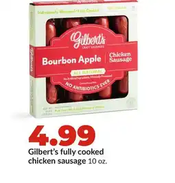 Hy-Vee Gilbert's fully cooked chicken sausage offer