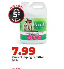 Hy-Vee Paws clumping cat litter offer