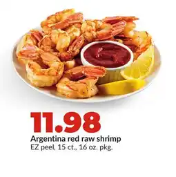 Hy-Vee Argentina red raw shrimp offer