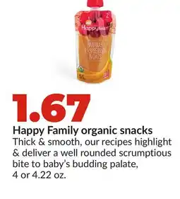 Hy-Vee Happy Family organic snacks offer