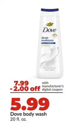 Hy-Vee Dove body wash offer
