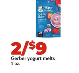 Hy-Vee Gerber yogurt melts offer