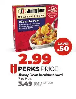 Hy-Vee Jimmy Dean breakfast bowl offer