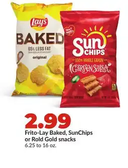 Hy-Vee Frito-Lay Baked, SunChips or Rold Gold snacks offer