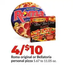Hy-Vee Roma original or Bellatoria personal pizza offer