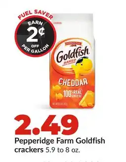 Hy-Vee Pepperidge Farm Goldfish crackers offer