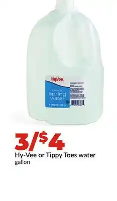 Hy-Vee Hy-Vee or Tippy Toes water offer