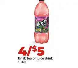 Hy-Vee Brisk tea or juice drink offer