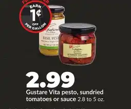 Hy-Vee Gustare Vita pesto, sundried tomatoes or sauce offer