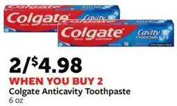 Fareway Colgate Anticavity Toothpaste offer
