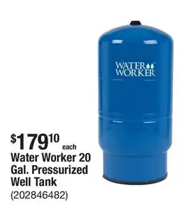 The Home Depot Water Worker 20 Gal. Pressurized Well Tank offer