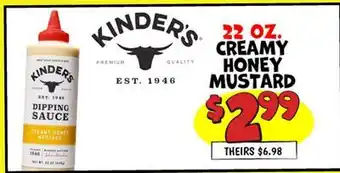 Ollie's KINDER'S CREAMY HONEY MUSTARD offer