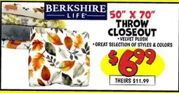Ollie's 50 X 70 THROW CLOSEOUT offer