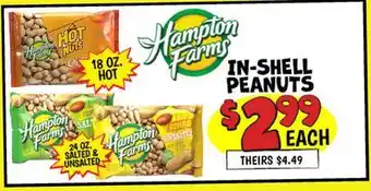 Ollie's HAMPTON FARMS IN-SHELL PEANUTS offer