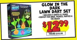 Ollie's GLOW IN THE NEON LAWN DART SET offer