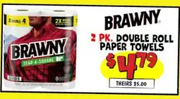 Ollie's BRAWNY 2 PK. DOUBLE ROLL PAPER TOWELS offer