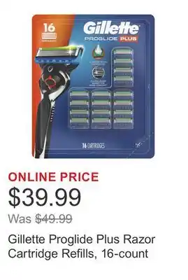 Costco Gillette Proglide Plus Razor Cartridge Refills, 16-count offer