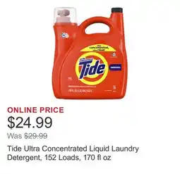 Costco Tide Ultra Concentrated Liquid Laundry Detergent, 152 Loads, 170 fl oz offer