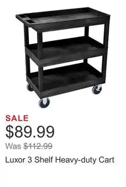 Costco Luxor 3 Shelf Heavy-duty Cart offer