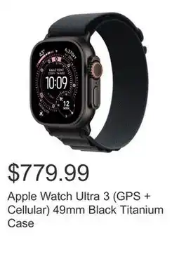 Costco Apple Watch Ultra 3 (GPS + Cellular) 49mm Black Titanium Case offer