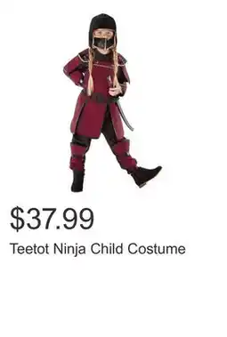 Costco Teetot Ninja Child Costume offer