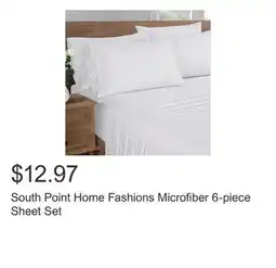 Costco South Point Home Fashions Microfiber 6-piece Sheet Set offer
