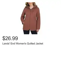 Costco Lands' End Women's Quilted Jacket offer