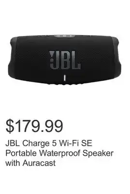 Costco JBL Charge 5 Wi-Fi SE Portable Waterproof Speaker with Auracast offer