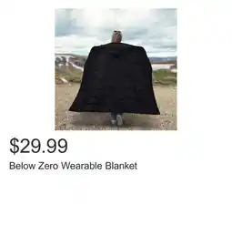 Costco Below Zero Wearable Blanket offer