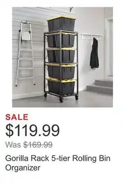 Costco Gorilla Rack 5-tier Rolling Bin Organizer offer