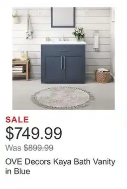 Costco OVE Decors Kaya Bath Vanity in Blue offer