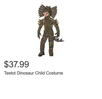 Costco Teetot Dinosaur Child Costume offer