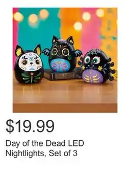 Costco Day of the Dead LED Nightlights, Set of 3 offer