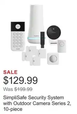 Costco SimpliSafe Security System with Outdoor Camera Series 2, 10-piece offer
