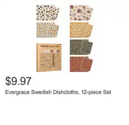 Costco Evergrace Swedish Dishcloths, 12-piece Set offer