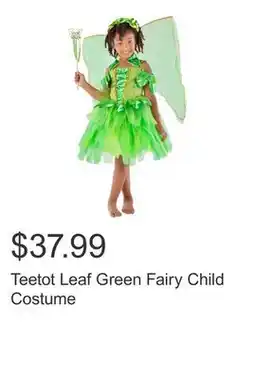 Costco Teetot Leaf Green Fairy Child Costume offer