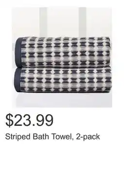 Costco Striped Bath Towel, 2-pack offer