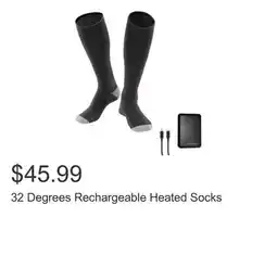 Costco 32 Degrees Rechargeable Heated Socks offer