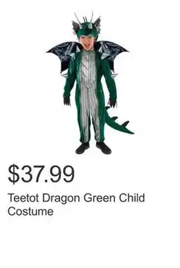 Costco Teetot Dragon Green Child Costume offer